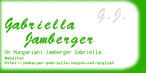 gabriella jamberger business card